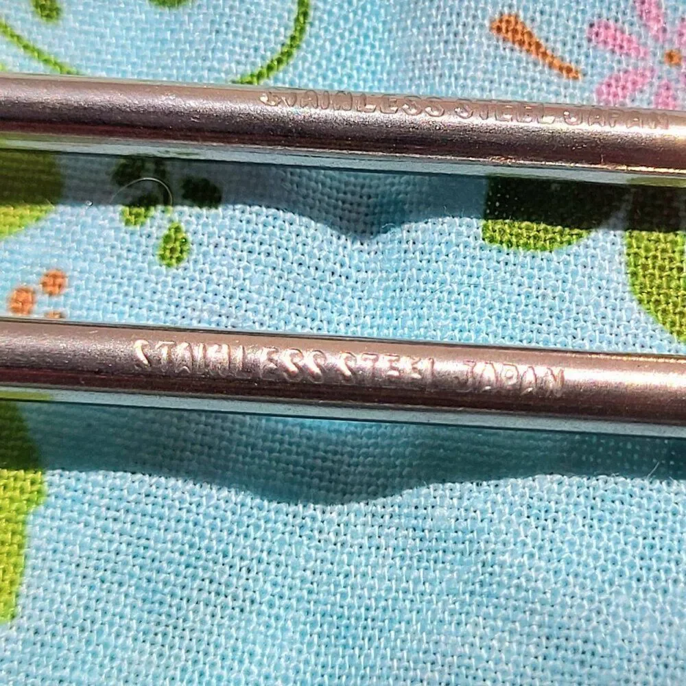 Oster Fondue Forks Stainless Steel MCM Wood Handle Color Dot 4each Vintage Japan